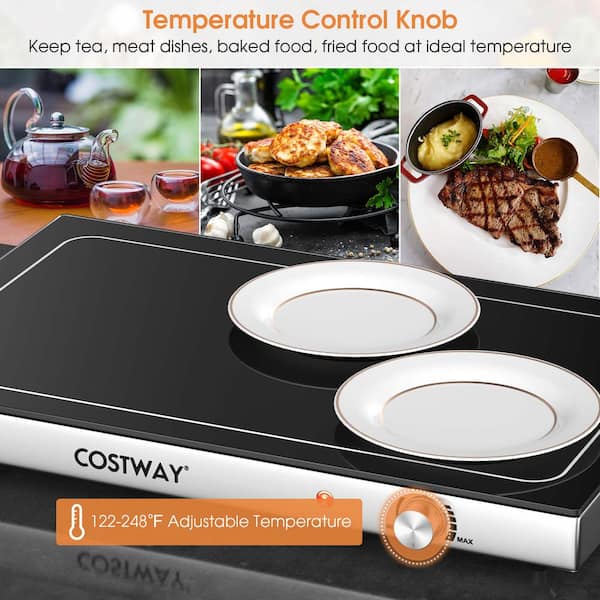 3 Pan Food Warmer Buffet Server Hot Plate 3 Tray Adjustable Temperature 300W