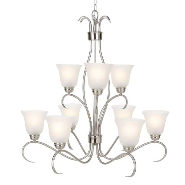 Maxim Lighting Basix 9-Light Satin Nickel Chandelier