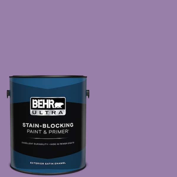 BEHR ULTRA 1 gal. #650B-6 Elite Wisteria Satin Enamel Exterior Paint & Primer