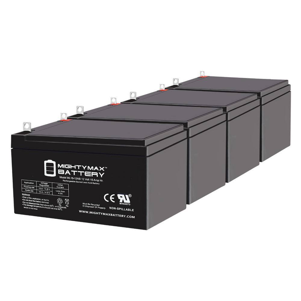 ML15-12NB 12V 15Ah Replacement Battery Compatible with MX500 MX650, W15128190003 - 4 Pack price history on PriceWatchPro
