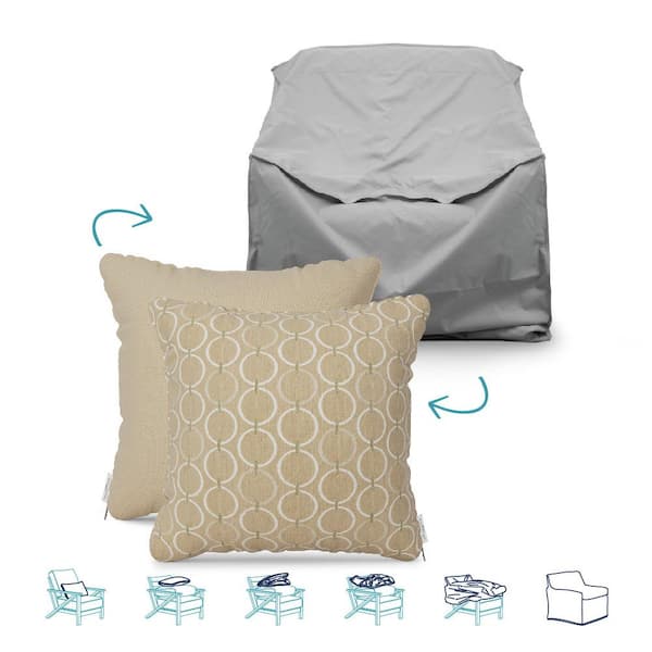 Unbranded Pillow-To-Cover 18 in. Pango Wren/Meridian Wren Pillow Club Chair Cover