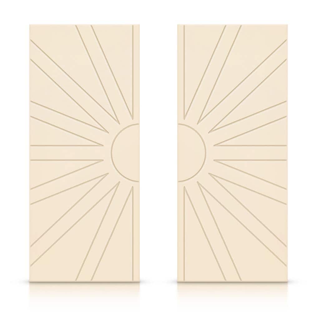 60 in. x 80 in. Hollow Core Beige Stained Composite MDF Interior Double Closet Sliding Doors price history on PriceWatchPro