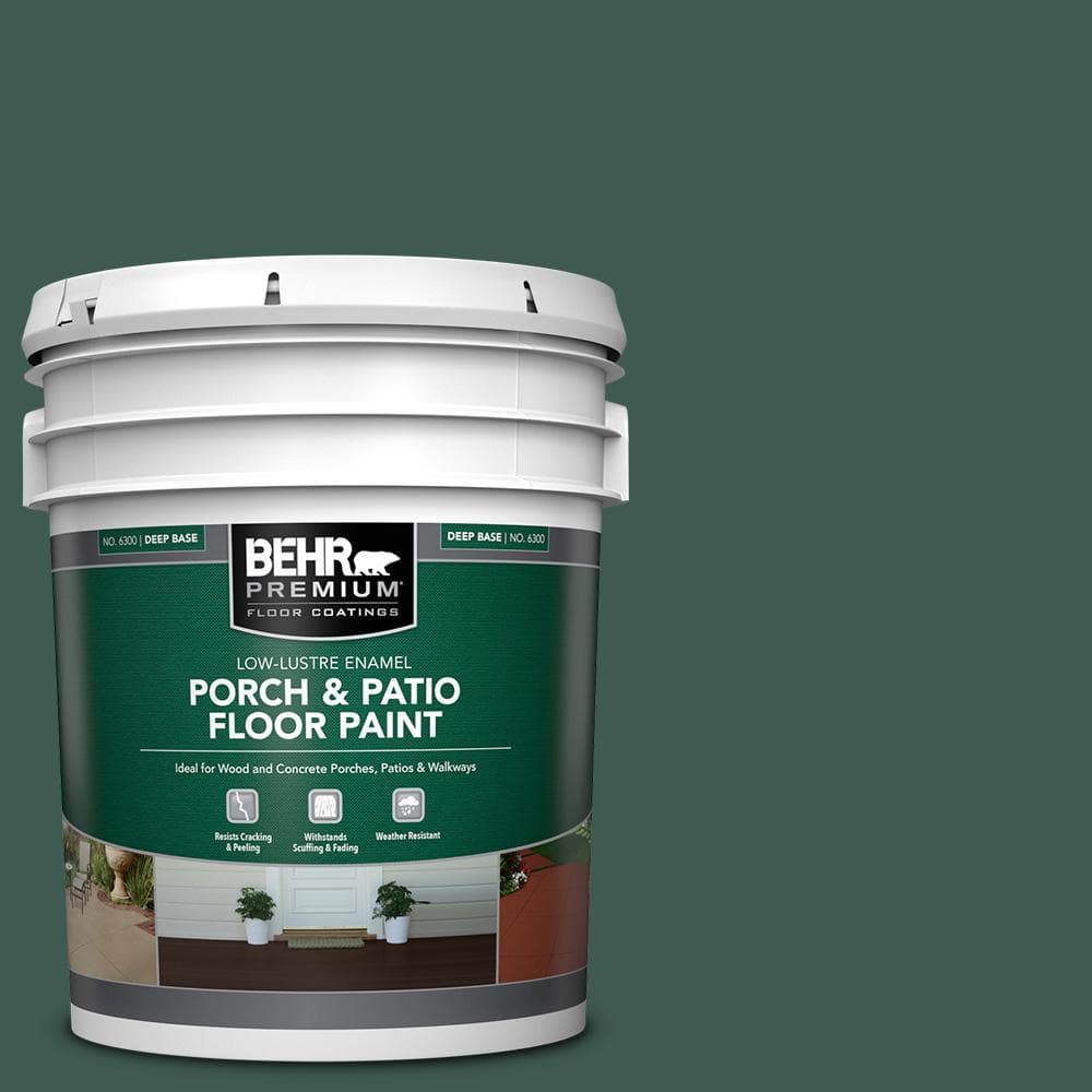 BEHR PREMIUM 5 gal. PPF02 Patio Green LowLustre Enamel Interior