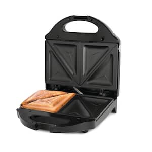 750-Watt Black Pocket Sandwich Maker with Non-Stick Plates
