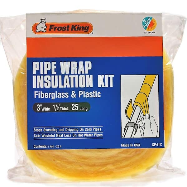 Frost King 0.5-in x 3-ft Fiberglass Tubular Pipe Insulation for 0.5-in Pipe  in the Pipe Insulation department at