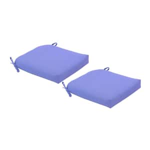 CushionGuard Denim Deluxe Square Outdoor Seat Cushion (2-Pack)