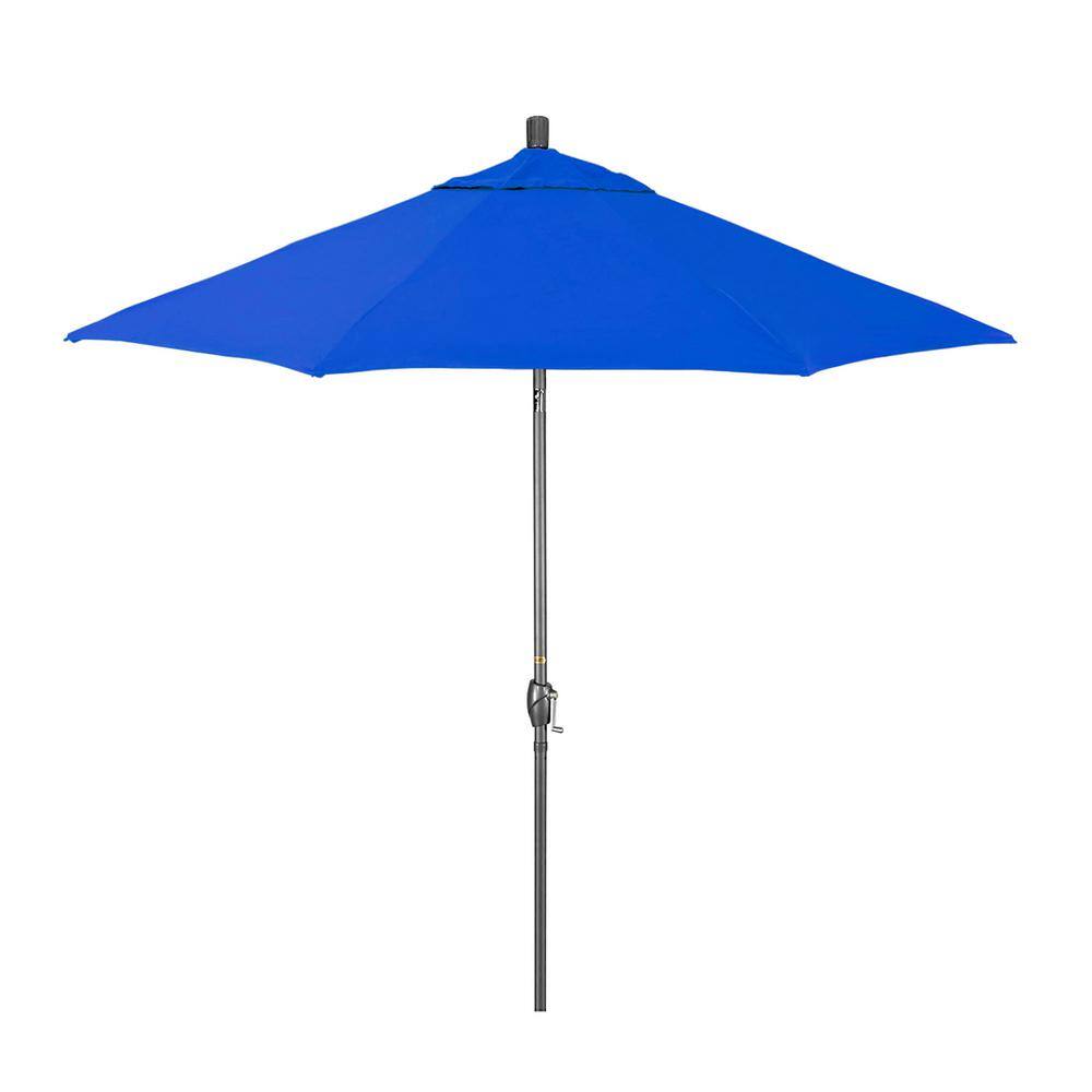 California Umbrella 9 ft. Grey Aluminum Market Patio Umbrella with