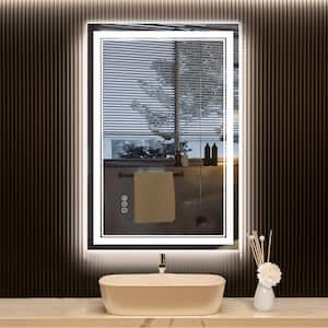 32 in. W x 24 in. H Large Rectangular Frameless Anti-Fog Wall-Mounted LED Bathroom Vanity Mirror