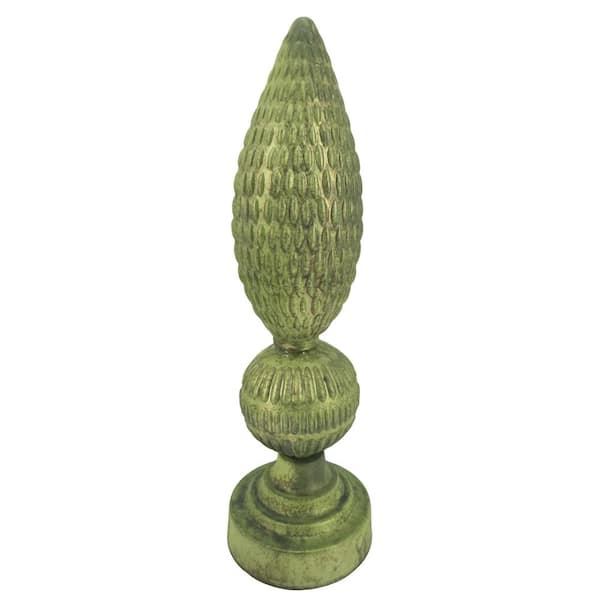 A & B Home Obelisk Decor Metallic Green