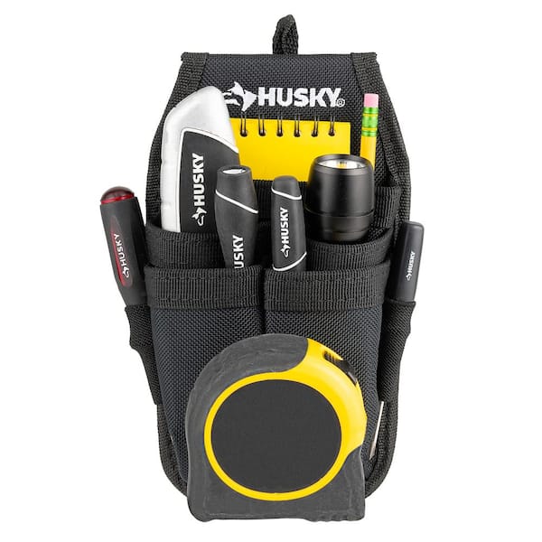 Husky 5 in. 5-Pocket Black Four Barrel Tool Belt Pouch HD00131-TH - The  Home Depot