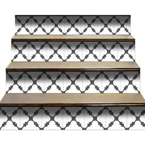 Dark Gray/White 8 in. x 8 in. Vinyl Peel and Stick Removable Tile Stickers (10.56 sq. ft./Pack)
