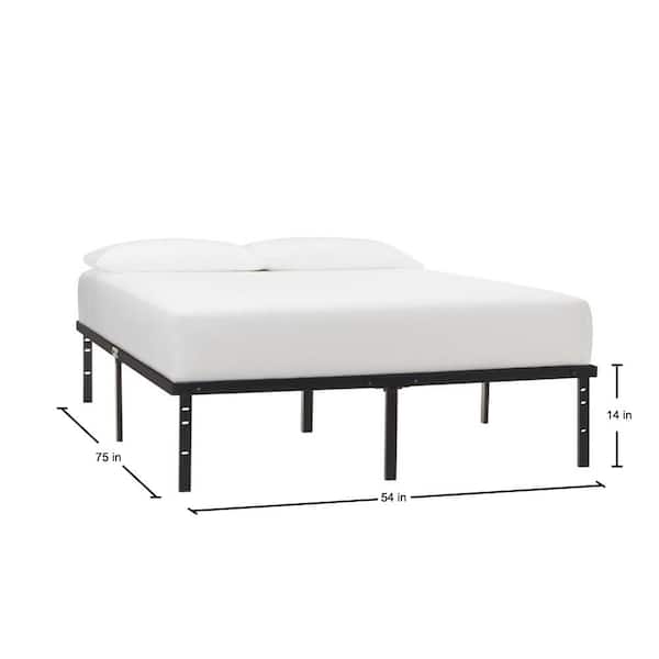 Black Metal Full Bed Frame 54 In W X, How To Put Together A Full Bed Frame