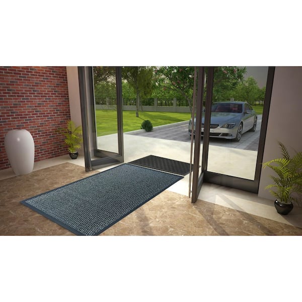 Sahara Black 4 ft. x 6 ft. Non-Slip Indoor Door Mat