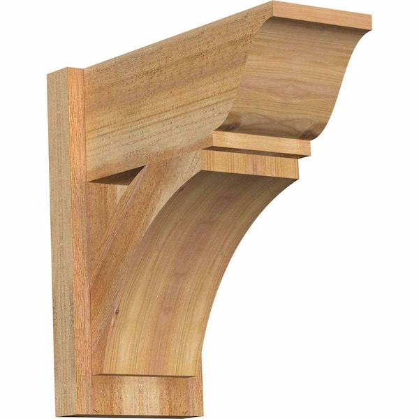 Ekena Millwork 8 in. x 18 in. x 18 in. Thorton Traditional Rough Sawn Western Red Cedar Outlooker