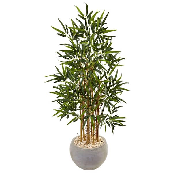 Nearly Natural Indoor Bamboo Artificial Tree in Sand Colored Bowl