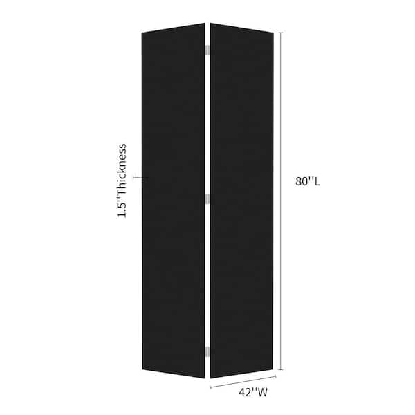 Modern flat panel 28 in. x 79 in. Solid Core Black Finished Vinyl