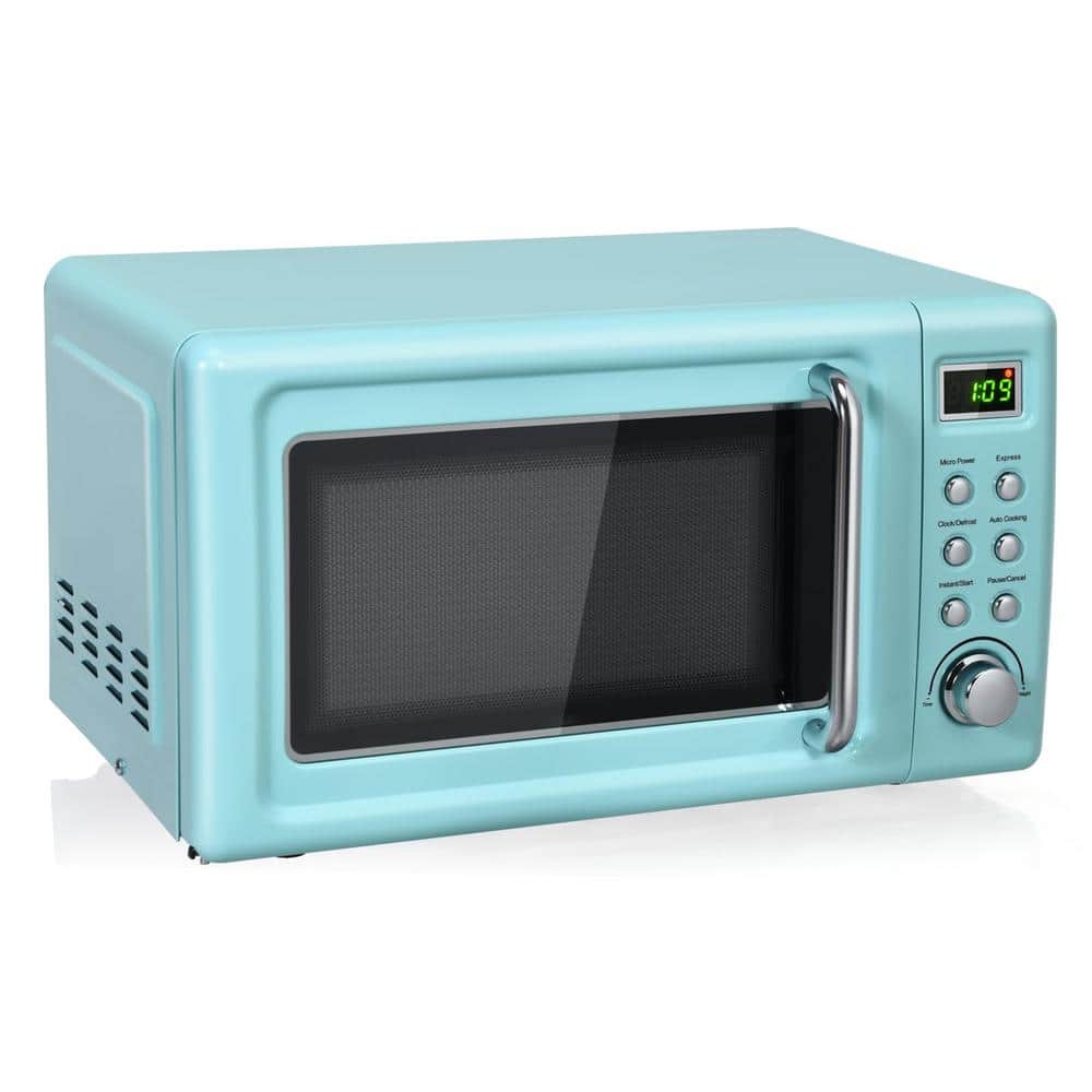 Comfee' 0.9 cu. ft. 900 Watt Compact Countertop Microwave in Green with  Safety lock CM-M091AGN - The Home Depot