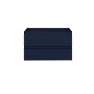Salt 36 in. W x 20 in. D Bath Vanity in Navy with Acrylic Vanity Top in White with White Basin
