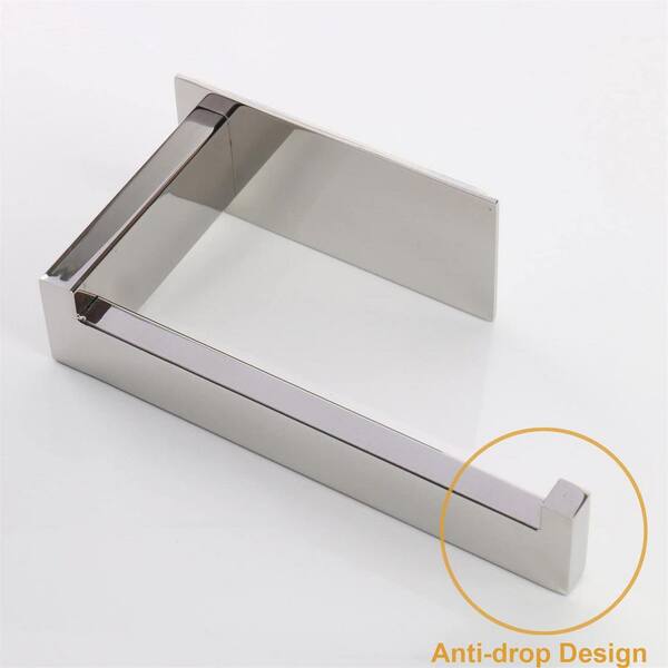 Dracelo Self Adhesive Stainless Steel Toilet Paper Holder in Brushed Gold