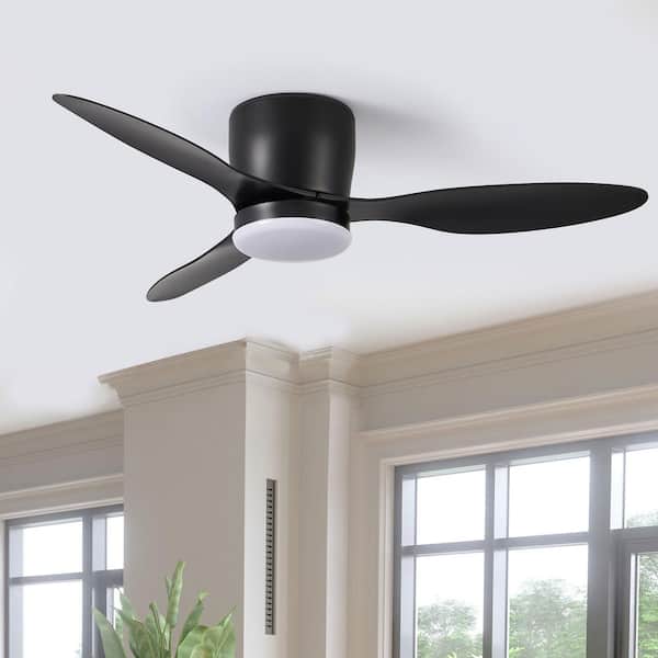 Moxyrano 42 in. Black LED Integrated Indoor Ceiling Fan with Light and Remote