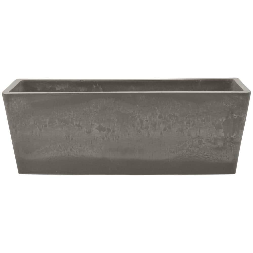 Eco-Friendly PSW Composite Rectangular Planter - Silver, 17.5"