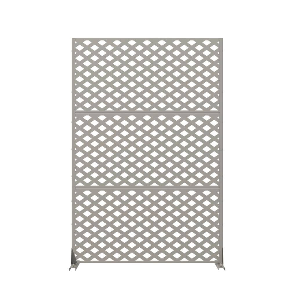 72 in. H x 47 in. W Outdoor Gray Galvanized Steel Decorative Garden Fence Privacy Screen price history on PriceWatchPro