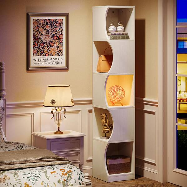 TRIBESIGNS WAY TO ORIGIN Fraley 67.3 in. Tall Beige Wood Modern