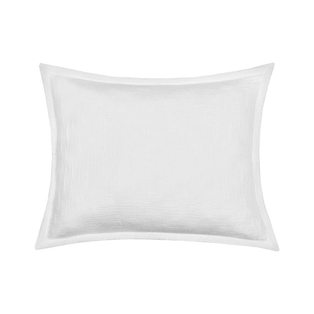 Seacove White Solid Cotton 20 in. L x 36 in. W King Sham