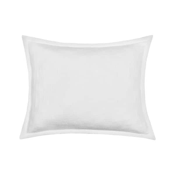 Unbranded Seacove White Solid Cotton Standard Sham 20 in. L X 26 in. W.