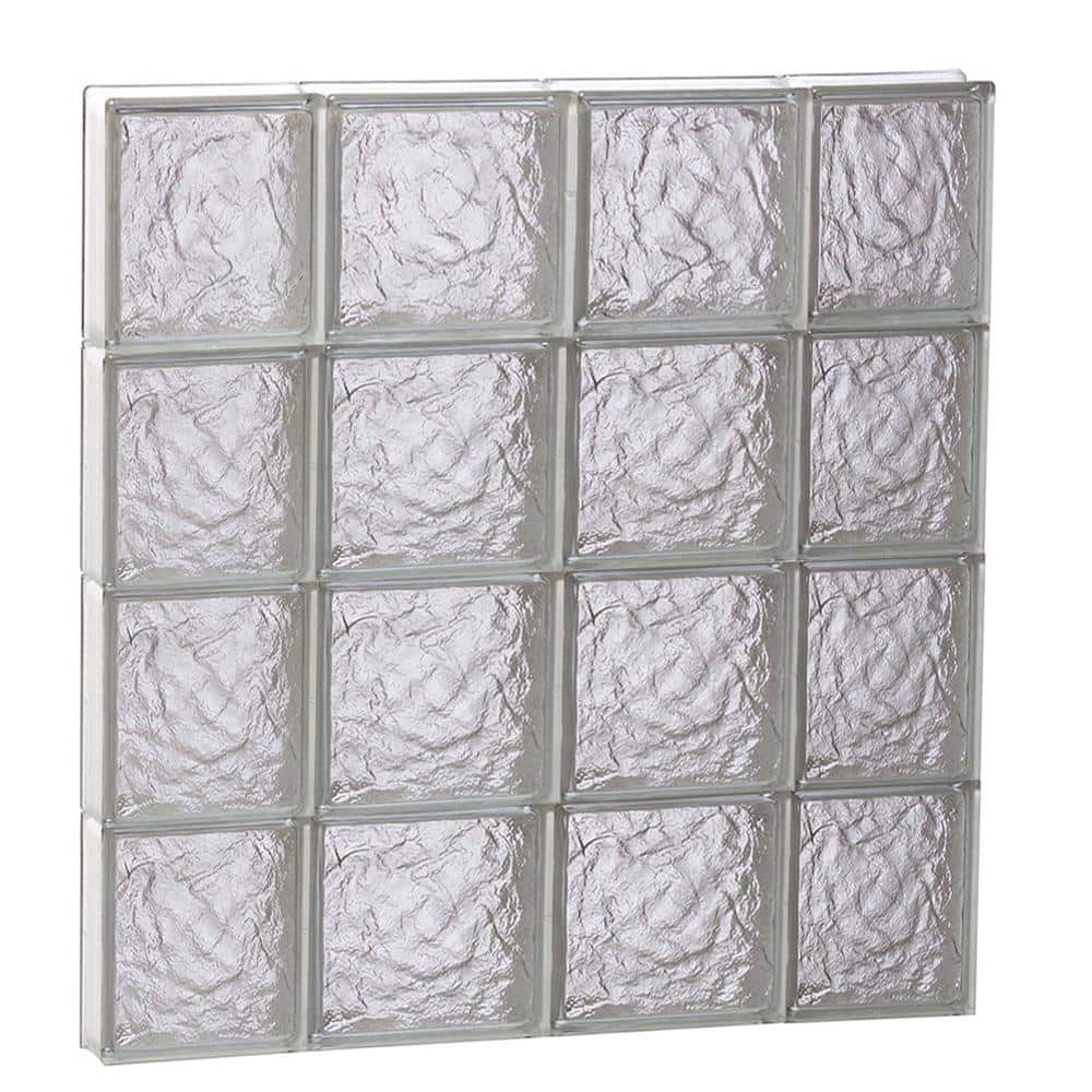 27 in. x 31 in. x 3.125 in. Frameless Ice Pattern Non-Vented Glass Block Window price history on PriceWatchPro