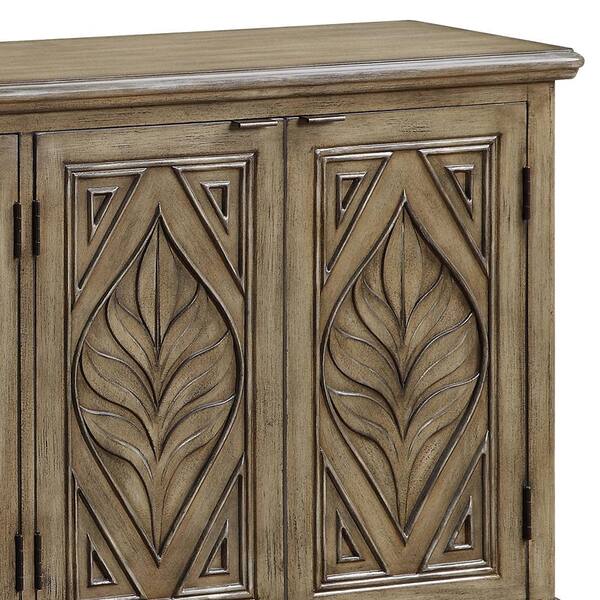 Acme Furniture Orana 60 in. Oak Rectangle Wood Console Table with