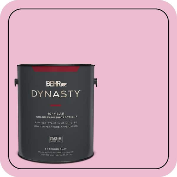 BEHR DYNASTY 1 gal. #P130-2A Dainty Pink Flat Exterior Stain-Blocking Paint & Primer