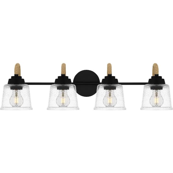 Quoizel Seabreeze 31 in. 4 Light Matte Black Vanity Light