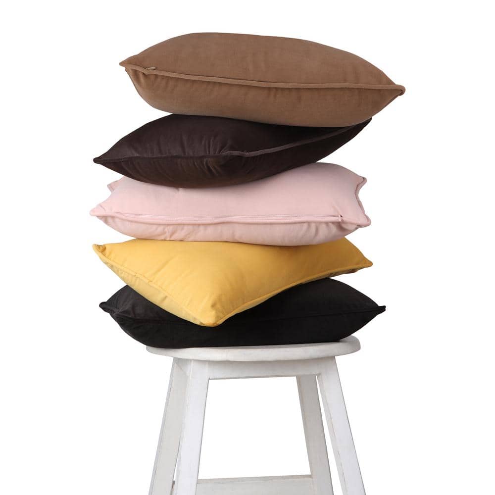 Luxurious Black Velvet Rectangular Pillow Covers Set of 2