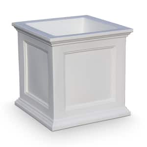 Fairfield 20 in. Square Self-Watering White Polyethylene Planter