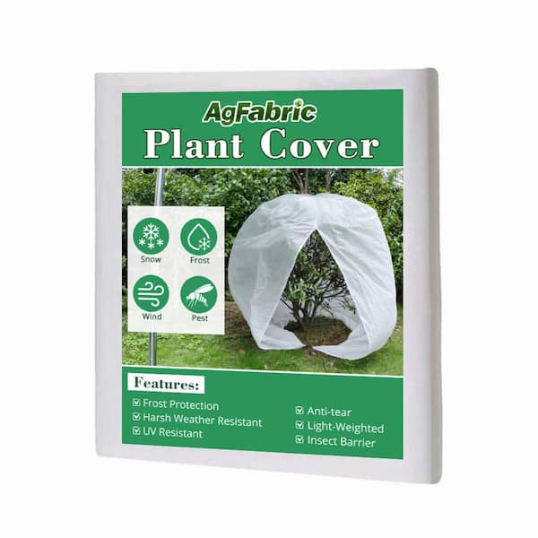 Agfabric 84 in. x 84 in. 1.5 oz. Plant Covers Freeze Protection with Zipper for Frost Protection and Season Extension