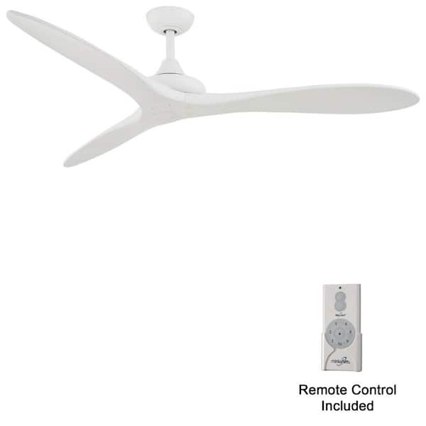 MINKA-AIRE Vapor 60 in. Indoor Flat White Propeller Ceiling Fan with Remote Included