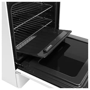 30 in. 5-Burners Smart Free-Standing Gas Convection Range in White with EasyWash Oven Tray And No-Preheat Air Fry