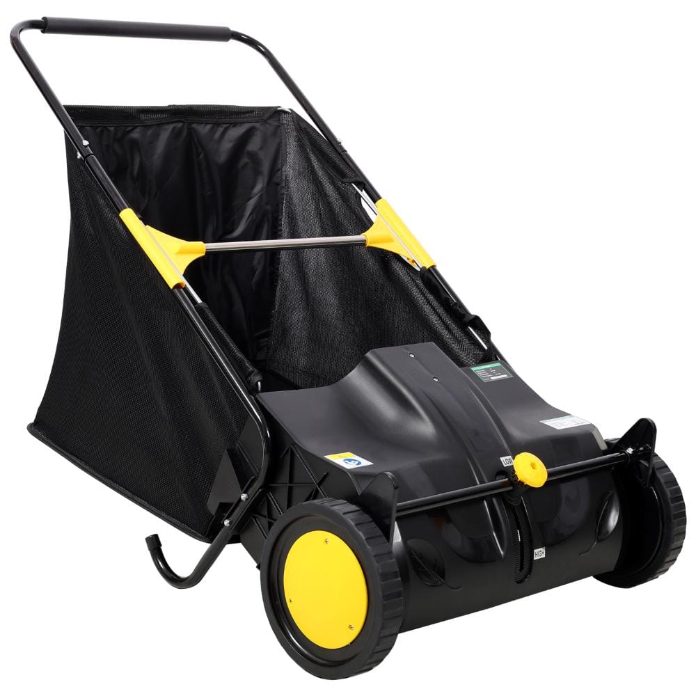Hand Push Lawn Sweeper, 21 Inch Leaf & Grass Collector 3.5 cu. ft Hopper Bag Capacity. with Adjustable Brush Height price history on PriceWatchPro