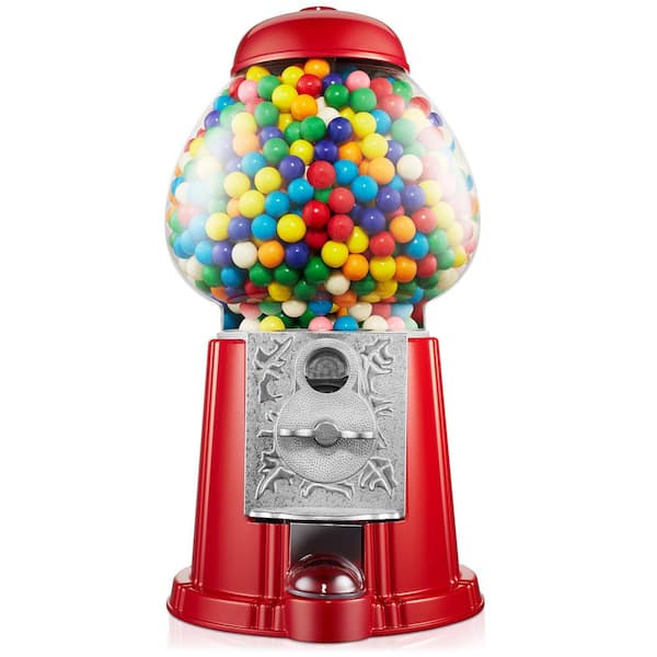 15 in. Gumball Machine, Vintage Style Candy Dispenser, Red