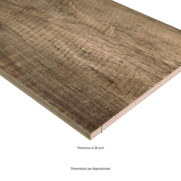 Emser Country Hampton Wood Look Porcelain Bullnose Tile (3-in x 24-in)