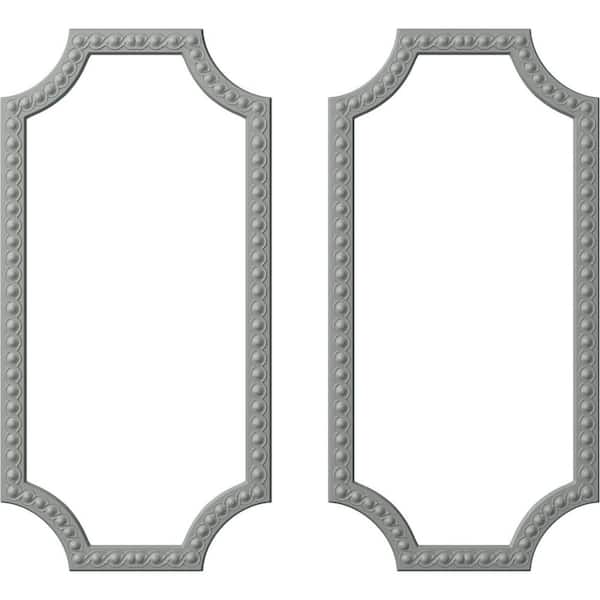 Ekena Millwork 24 in. W x 48 in. H Unfinished Polyurethane Foster Running Coin Panel Moulding Kit (Double Panel)