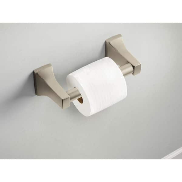 Adler Wall Mounted Toilet Paper Holder in Brushed Nickel