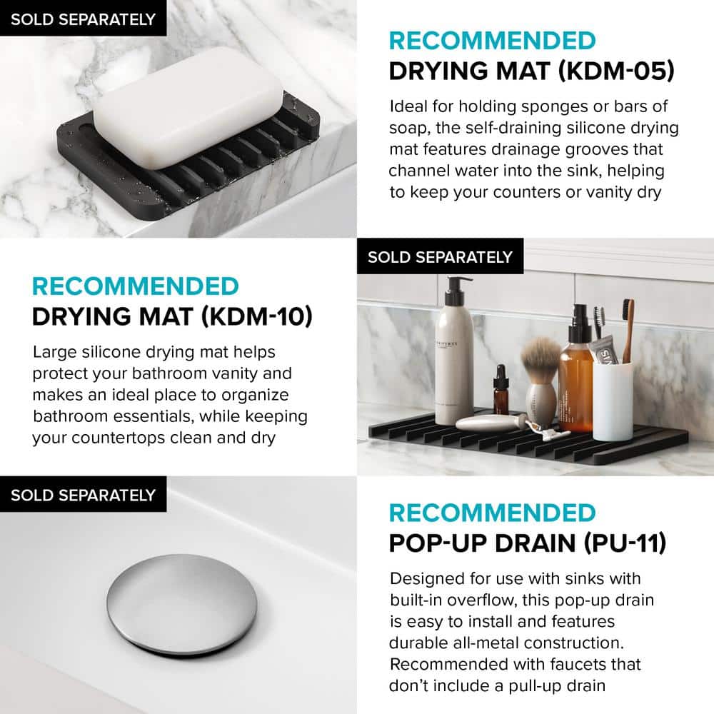 Elavo 21-Inch White Rectangular Ceramic Undermount Bathroom Sink
