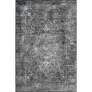 Transitional Persian Delores Dark Gray Doormat 3 ft. x 5 ft. Accent Rug