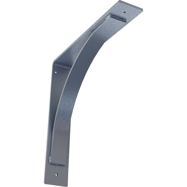 Ekena Millwork 3 in. W x 16 in. H x 16 in. D Hammered Light Blue Morris Steel Bracket
