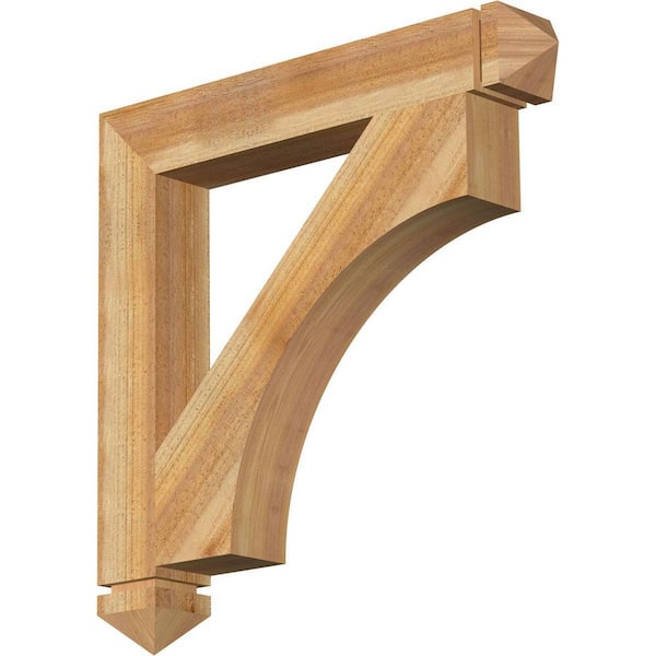 Ekena Millwork 4 in. x 28 in. x 28 in. Western Red Cedar Westlake Arts and Crafts Rough Sawn