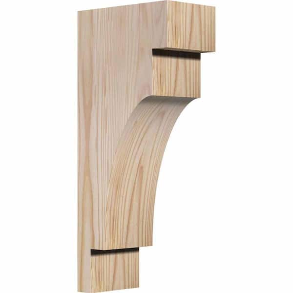 Ekena Millwork 3-1/2 in. x 6 in. x 14 in. Douglas Fir Mediterranean Smooth Corbel