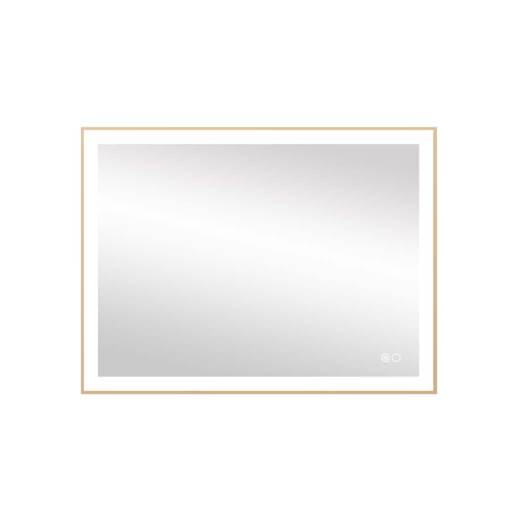 48 in. W x 36 in. H Rectangular Aluminum Framed LED Wall Mount Anti-Fog Mod