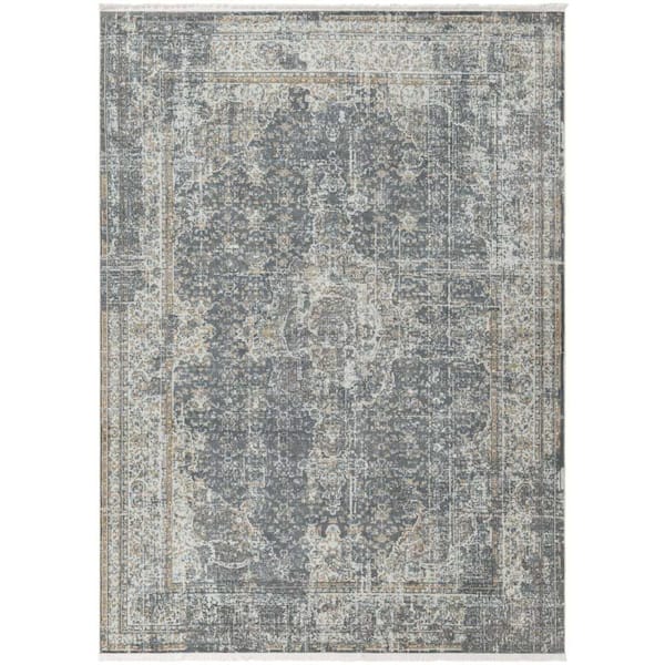 Unique Loom Baracoa La Cabana Fume Gray 8' 2 x 11' 0 Area Rug